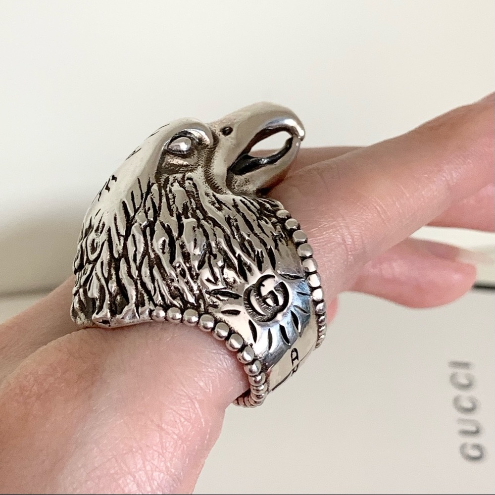 NWOT Gucci large sterling silver ring made in Italy - Picture 2 of 16